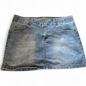 Route 66 Light Blue Denim Mini Skirt